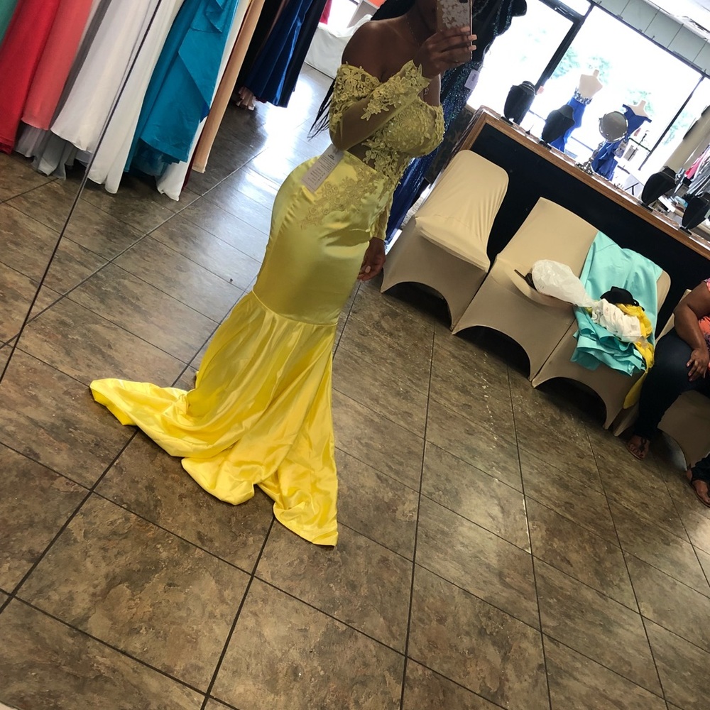 Yellow prom dress
